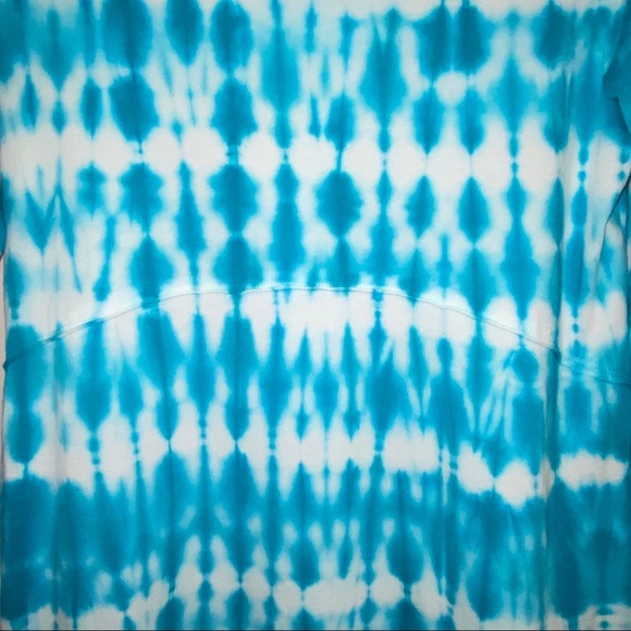 Soft Surroundings Turquoise White Cowl Neck Tie Dyed Tunic 2268 - Picture 2 of 9